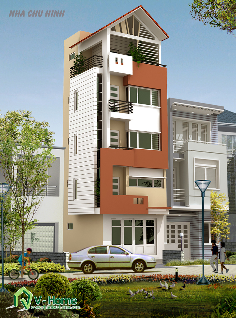 thiết kế nhà liên kề, nhà lô phố