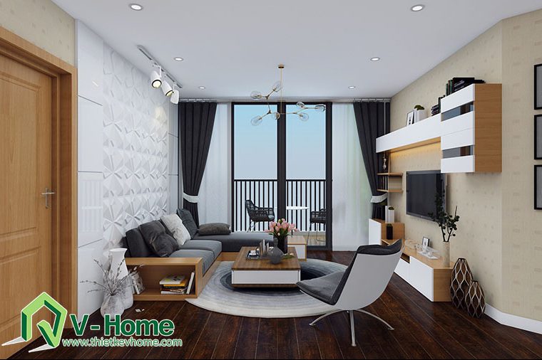 Thiết kế nội thất hiện đại căn hộ 90m2 chung cư N04 Udic Complex ...