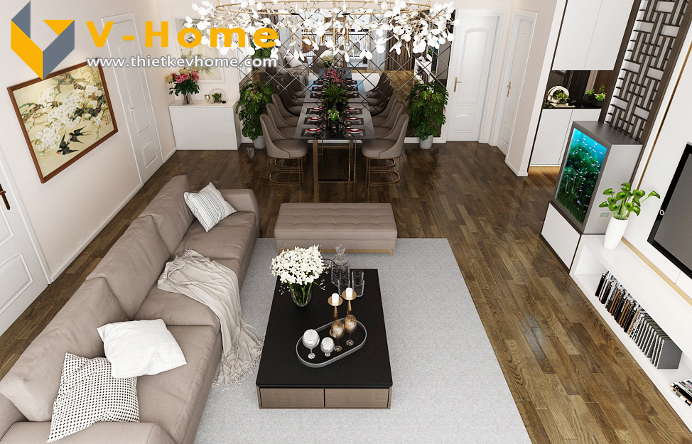 Thiết kế nội thất chung cư Ngoại giao đoàn - Mr.Tuấn - V-Home