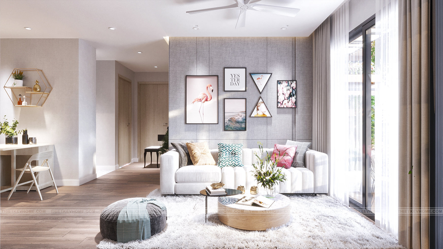Thiết kế nội thất chung cư Vinhomes Smart City - Anh Thanh - V-Home
